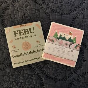 9 FEBU Reusable Swedish Dishcloths for Kitchen